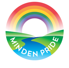 2022 version of the Minden Pride logo - Loud & Proud