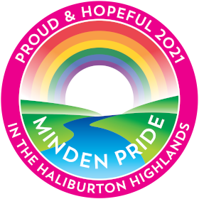 Minden Pride 2021 Proud and Hopeful logo - pink version